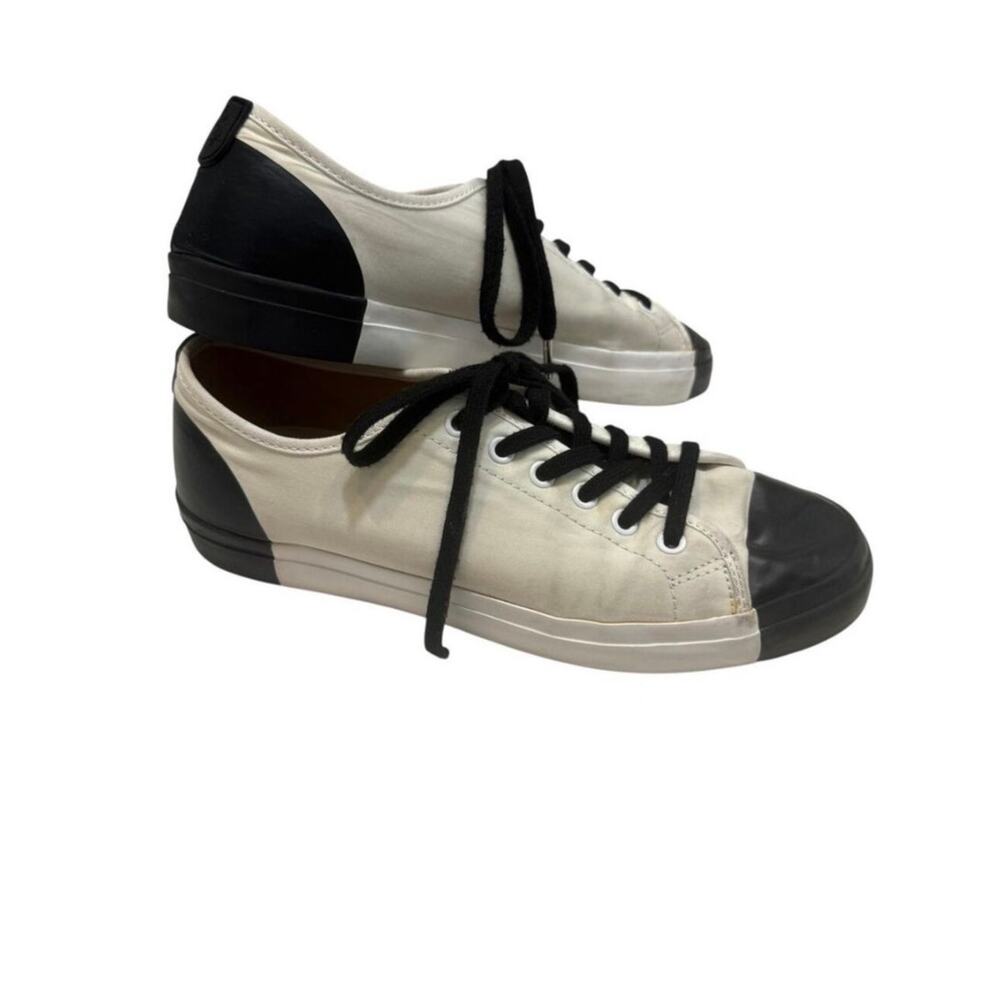 The Office of Angela Scott 9.5 El Capitan two-tone canvas sneakers 3274